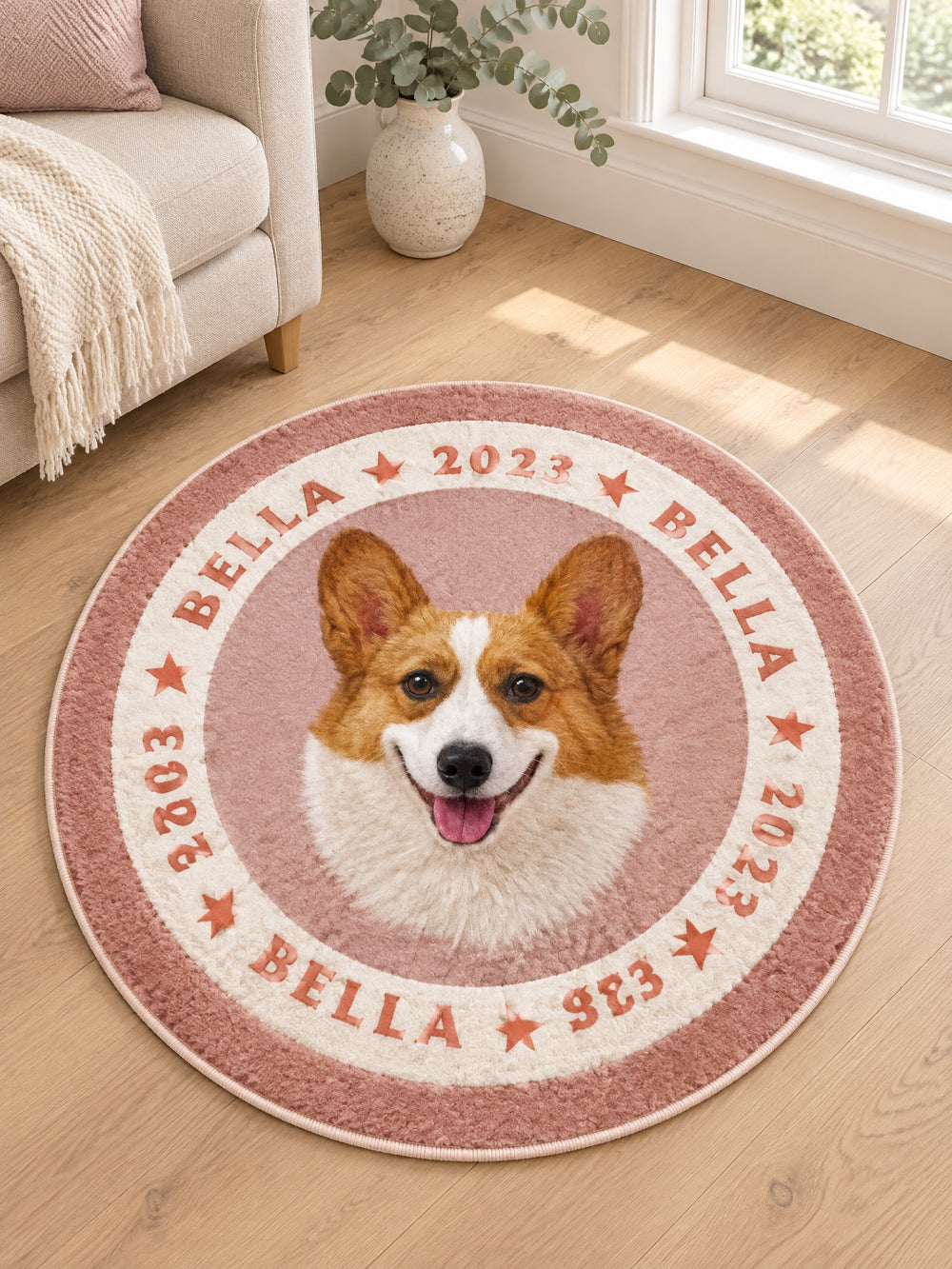 Bespoke Custom Pet Photo Faux Shearling Rug – main
