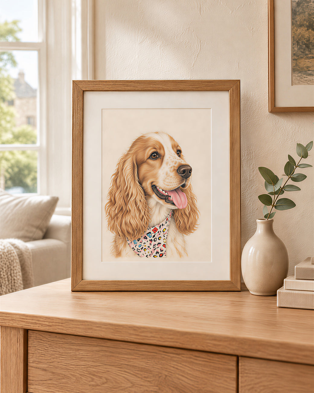 Custom Hand-Drawn Coloured Pencil Pet Portrait – main