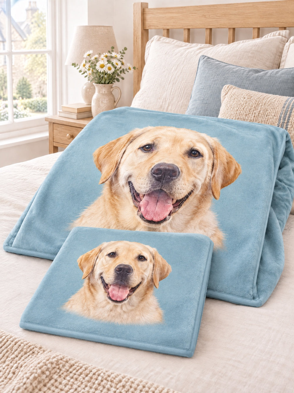 Bespoke Custom Pet Photo & Owner Blanket Set – alternate main