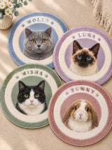 Bespoke Custom Pet Photo Faux Shearling Rug – cat small pet gallery