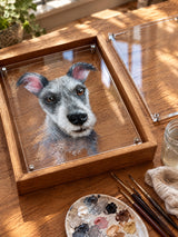 Bespoke Custom Acrylic Pet Portrait – painting detail
