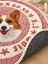 Bespoke Custom Pet Photo Faux Shearling Rug – material detail