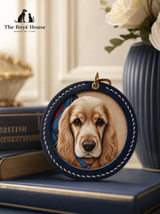 Bespoke Hand-Carved Leather Pet Portrait Charm - Premium Italian Full-Grain Leather Artisan Keepsake, Custom Dog & Cat Portrait Bag Charm & Bedside Ornament