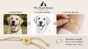 Custom Pet Portrait Dual-Chain Bracelet - Engraved Titanium Steel Memorial Jewelry, Personalized Dog Cat Photo Charm, Loss of Pet Remembrance Keepsake Gift