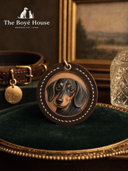 Bespoke Hand-Carved Leather Pet Portrait Charm - Premium Italian Full-Grain Leather Artisan Keepsake, Custom Dog & Cat Portrait Bag Charm & Bedside Ornament