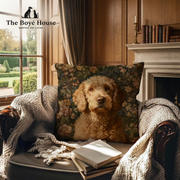 The Regal Pet Portrait Velvet Pillow | Custom Renaissance Oil Painting Cushion