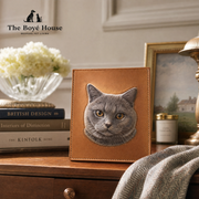 Bespoke Hand-Carved Leather Pet Portrait Charm - Premium Italian Full-Grain Leather Artisan Keepsake, Custom Dog & Cat Portrait Bag Charm & Bedside Ornament