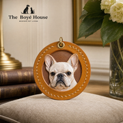 Bespoke Hand-Carved Leather Pet Portrait Charm - Premium Italian Full-Grain Leather Artisan Keepsake, Custom Dog & Cat Portrait Bag Charm & Bedside Ornament